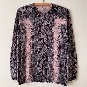 Whistles Snakeskin Print Sweater